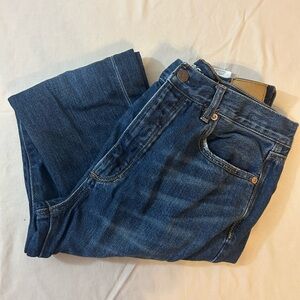 Women’s American Eagle Classic Denim Blue Jeans Straight Leg Size 8 Short